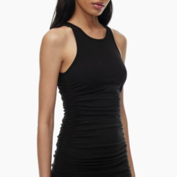 Aritzia Tna Ribbed Mini Chill Malibu Dress – Cocoa Brown / Size M - Picture 5 of 7